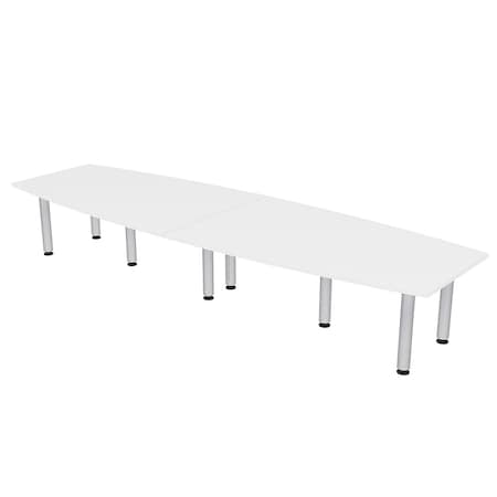 Skutchi Designs 45 in W, 120 in L, 29 in H, Engineered Wood Top, White HAR-BOT-46119-PT-09